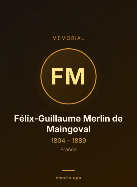 Memorial portrait of Félix-Guillaume Merlin de Maingoval