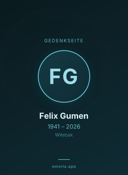 Gedenkportrait von Felix Gumen