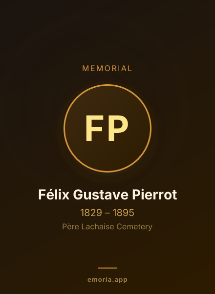 Memorial portrait of Félix Gustave Pierrot
