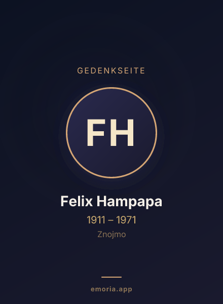 Gedenkportrait von Felix Hampapa