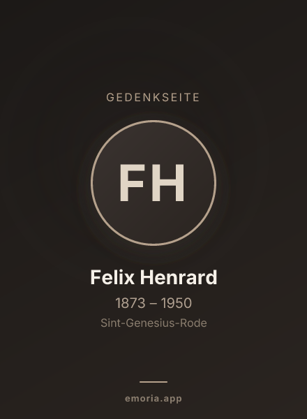 Gedenkportrait von Felix Henrard