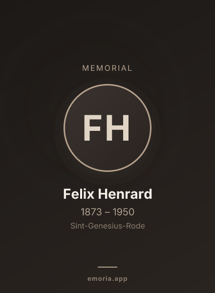 Memorial portrait of Felix Henrard
