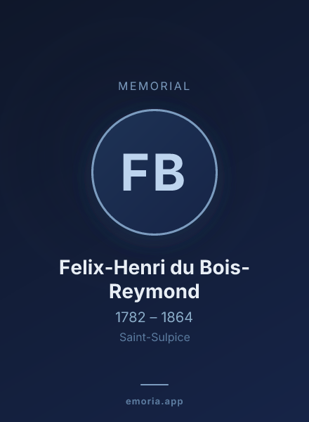 Memorial portrait of Felix-Henri du Bois-Reymond