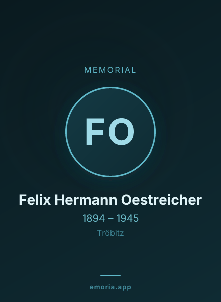 Memorial portrait of Felix Hermann Oestreicher