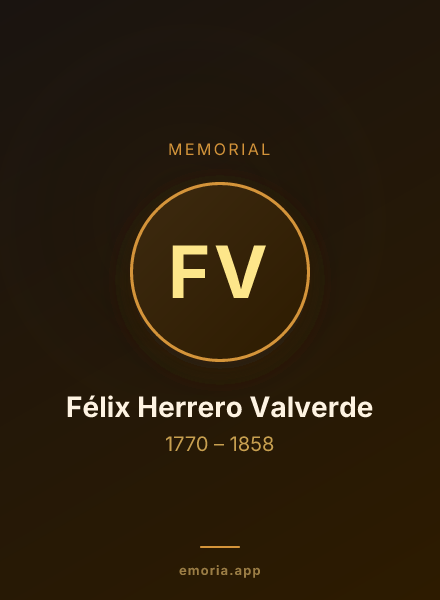 Memorial portrait of Félix Herrero Valverde