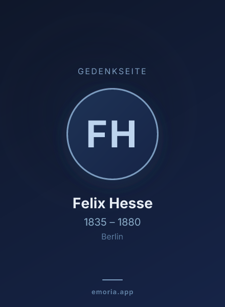 Gedenkportrait von Felix Hesse