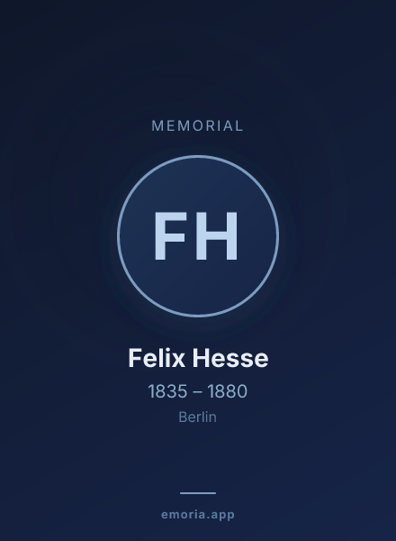 Memorial portrait of Felix Hesse