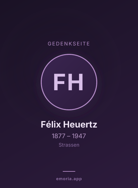 Gedenkportrait von Félix Heuertz