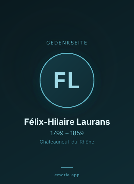 Gedenkportrait von Félix-Hilaire Laurans