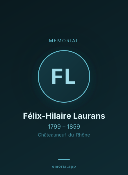 Memorial portrait of Félix-Hilaire Laurans