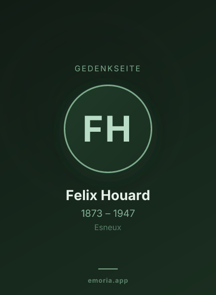 Gedenkportrait von Felix Houard