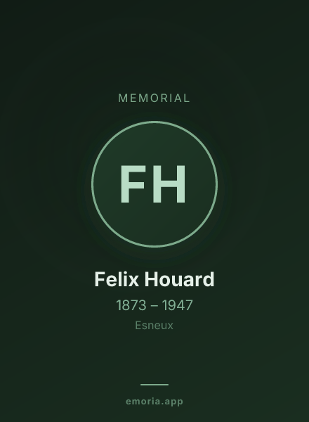Memorial portrait of Felix Houard