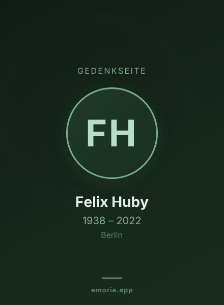 Gedenkportrait von Felix Huby