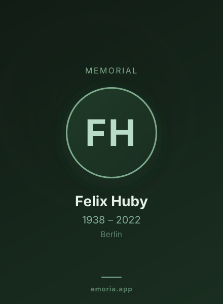 Memorial portrait of Felix Huby