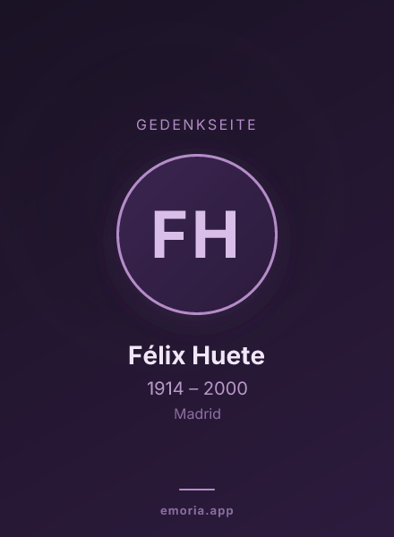 Gedenkportrait von Félix Huete