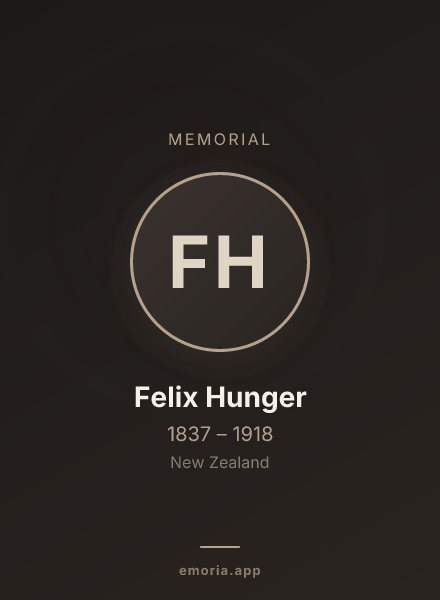 Memorial portrait of Felix Hunger