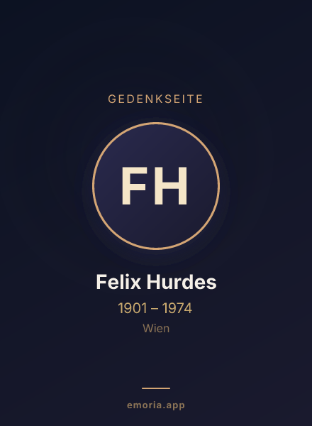 Gedenkportrait von Felix Hurdes