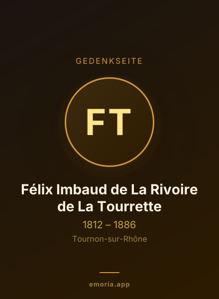 Gedenkportrait von Félix Imbaud de La Rivoire de La Tourrette