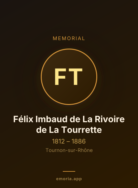Memorial portrait of Félix Imbaud de La Rivoire de La Tourrette