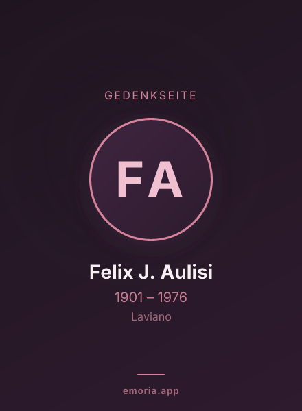 Gedenkportrait von Felix J. Aulisi