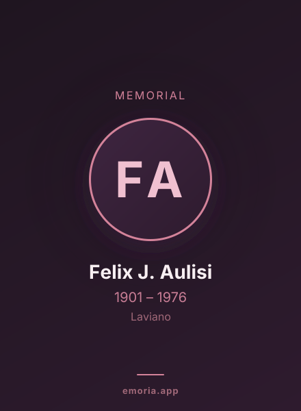 Memorial portrait of Felix J. Aulisi