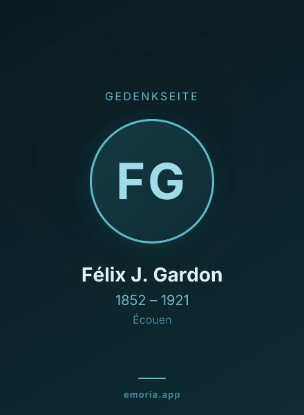 Gedenkportrait von Félix J. Gardon