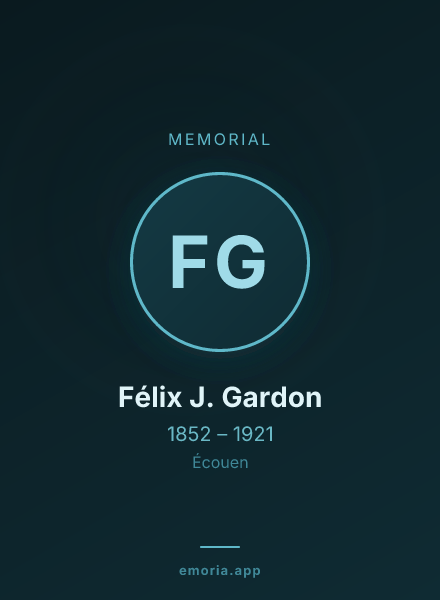 Memorial portrait of Félix J. Gardon