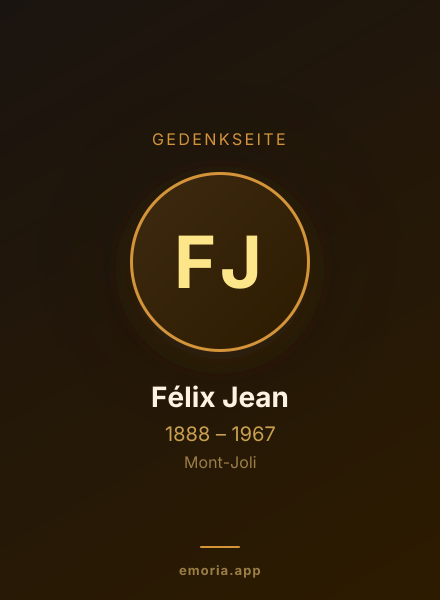 Gedenkportrait von Félix Jean
