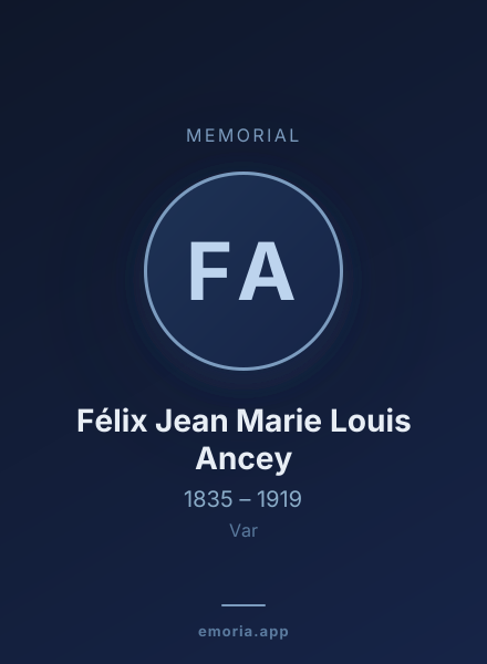 Memorial portrait of Félix Jean Marie Louis Ancey