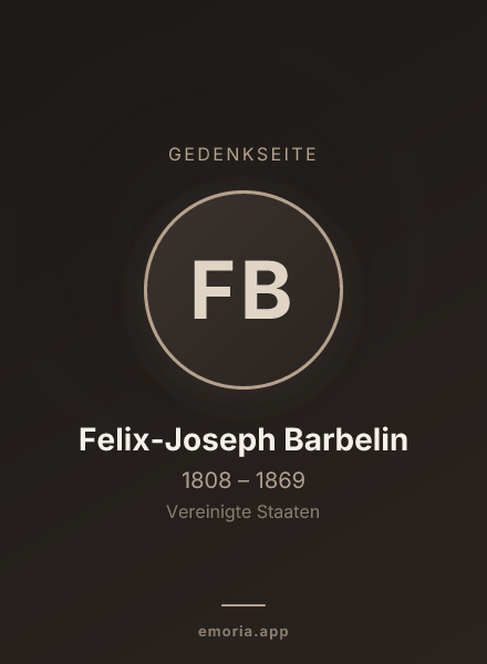 Gedenkportrait von Felix-Joseph Barbelin