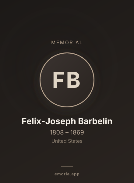 Memorial portrait of Felix-Joseph Barbelin