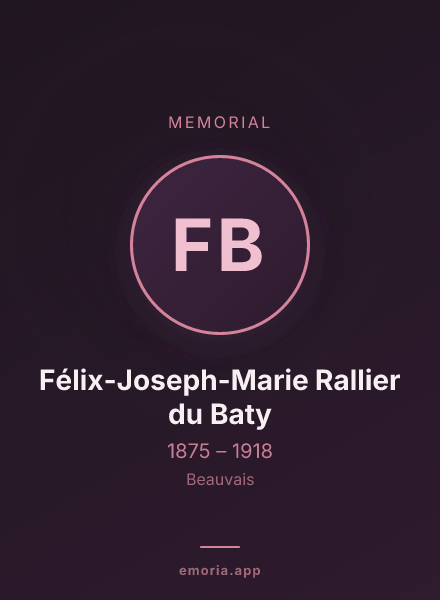 Memorial portrait of Félix-Joseph-Marie Rallier du Baty