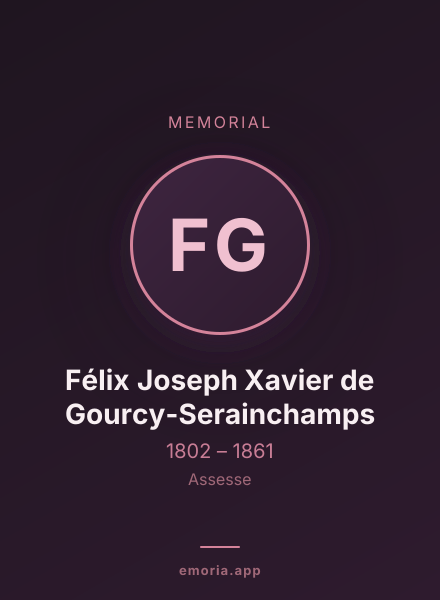 Memorial portrait of Félix Joseph Xavier de Gourcy-Serainchamps