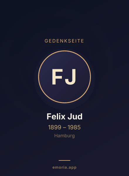 Gedenkportrait von Felix Jud