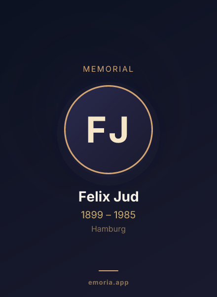 Memorial portrait of Felix Jud