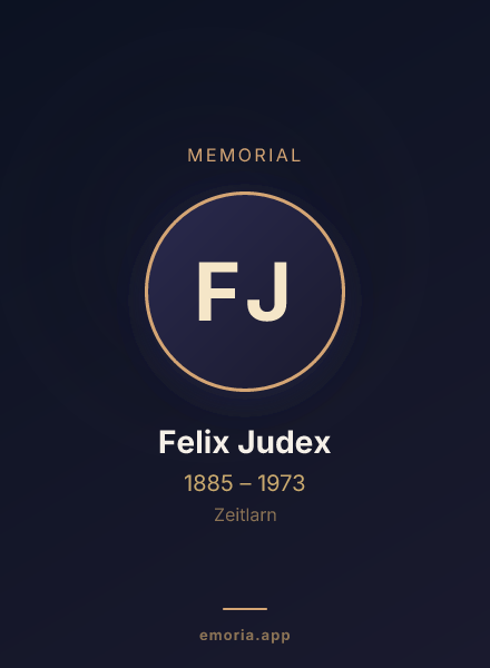 Memorial portrait of Felix Judex