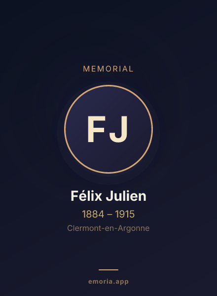 Memorial portrait of Félix Julien