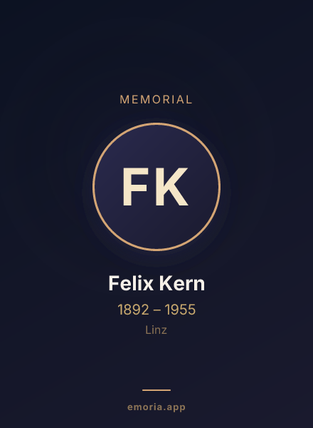 Memorial portrait of Felix Kern