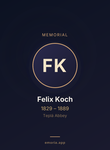 Memorial portrait of Felix Koch