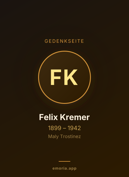 Gedenkportrait von Felix Kremer