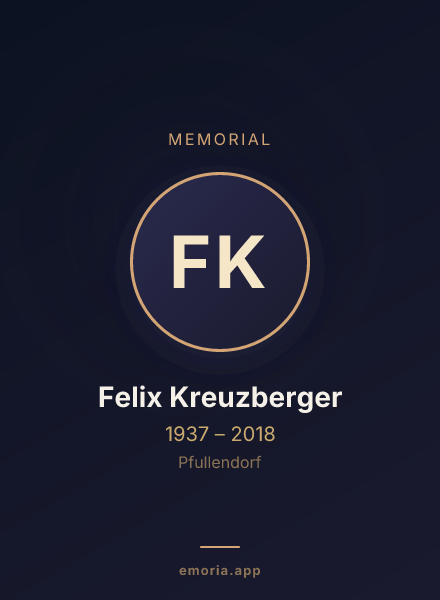 Memorial portrait of Felix Kreuzberger