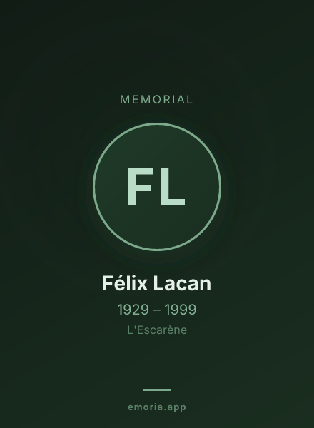 Memorial portrait of Félix Lacan