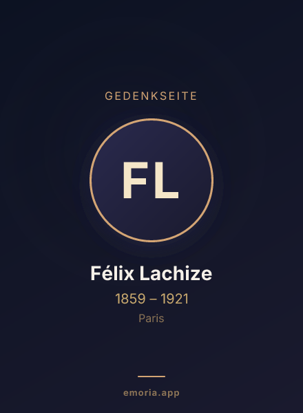 Gedenkportrait von Félix Lachize