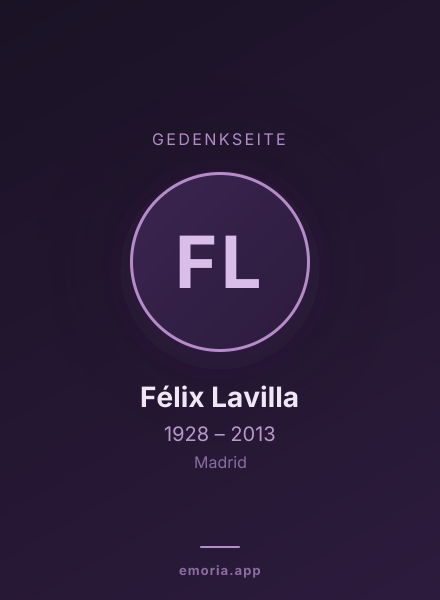 Gedenkportrait von Félix Lavilla