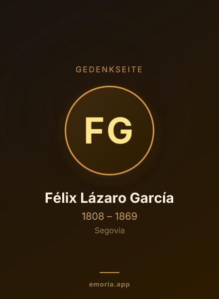 Gedenkportrait von Félix Lázaro García