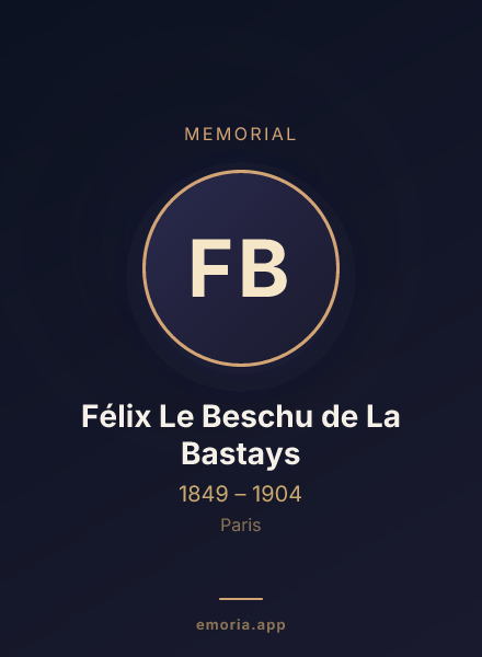 Memorial portrait of Félix Le Beschu de La Bastays