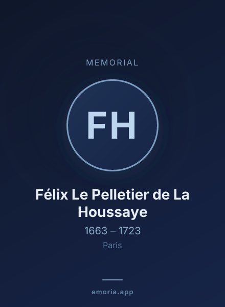 Memorial portrait of Félix Le Pelletier de La Houssaye