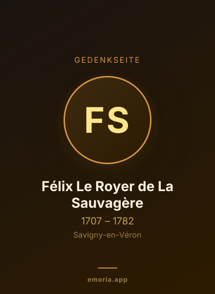 Gedenkportrait von Félix Le Royer de La Sauvagère