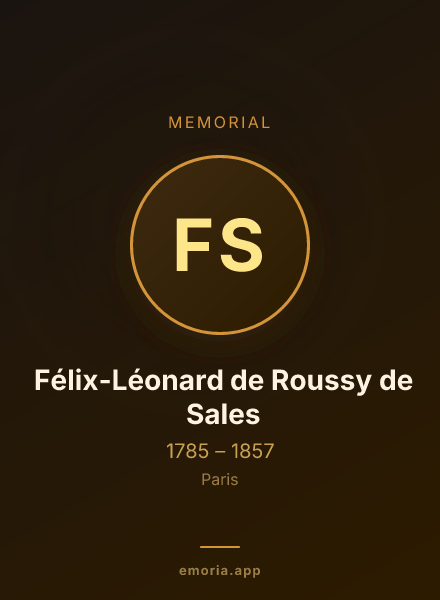 Memorial portrait of Félix-Léonard de Roussy de Sales