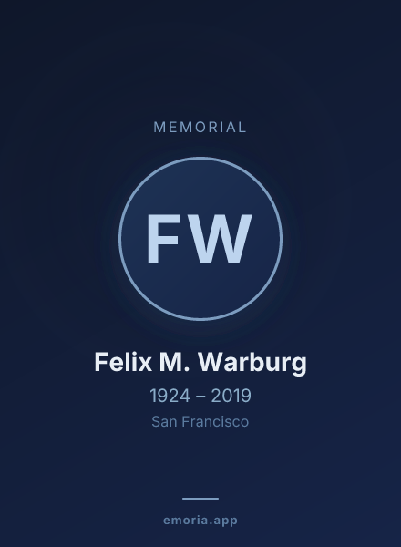 Memorial portrait of Felix M. Warburg